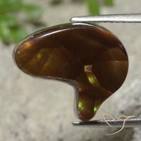 Ágata de fuego Multicolor natural de 6.76 ct, Elegante, Translúcido