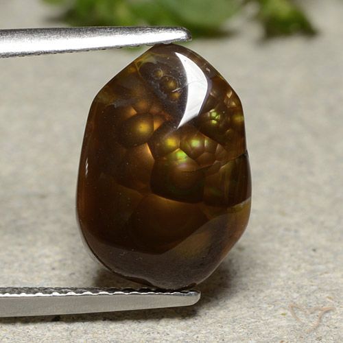 4.26ct Natural Multicolor Ágata de fuego, Elegante, Translúcido