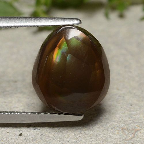 4.61ct Natural Multicolor Ágata de fuego, Elegante, Opaco
