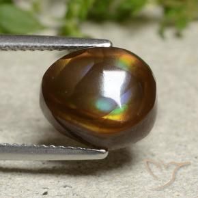 Ágata de fuego Multicolor natural de 4.61 ct, Elegante, Opaco