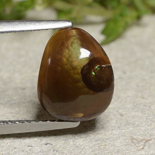 3.31ct Natural Multicolor Ágata de fuego, Elegante, Translúcido