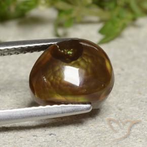 Ágata de fuego Multicolor natural de 3.31 ct, Elegante, Translúcido
