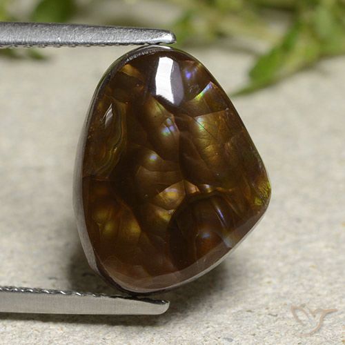 5.95ct Natural Multicolor Ágata de fuego, Elegante, Opaco