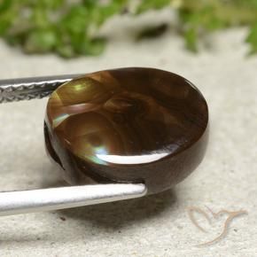 Ágata de fuego multicolor natural de 5,15 ct, corte óvalo, opaco