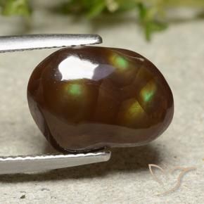 Ágata de fuego Multicolor natural de 5.80 ct, Elegante, Translúcido