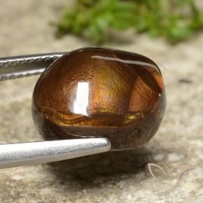 Ágata de fuego Multicolor natural de 8.86 ct, Ovalada, Opaco