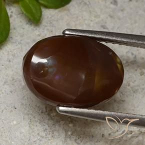 Ágata de fuego Multicolor natural de 3.93 ct, Ovalada, Opaco