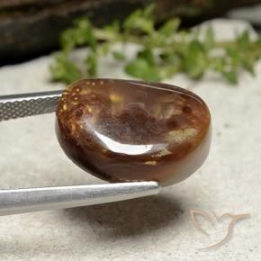 Ágata de fuego Multicolor natural de 10.09 ct, Elegante, Opaco