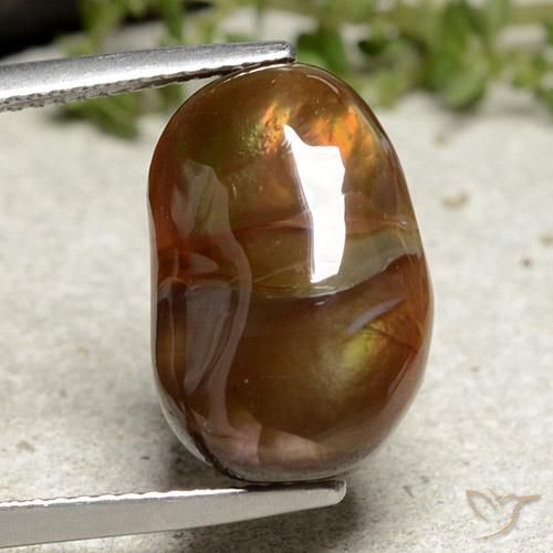 7.57ct Natural Multicolor Ágata de fuego, Elegante, Opaco
