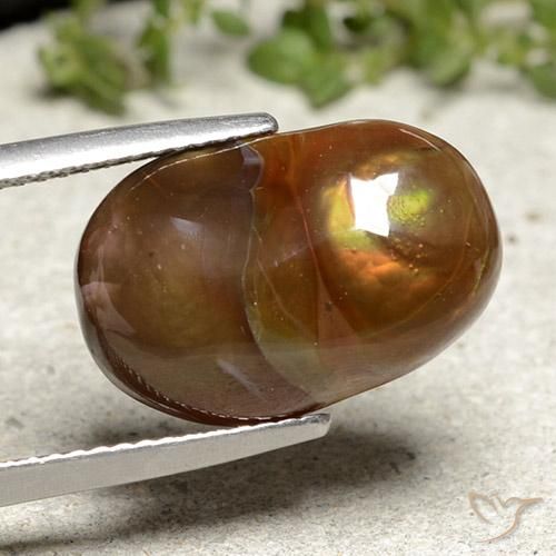 Ágata de fuego Multicolor natural de 7.57 ct, Elegante, Opaco