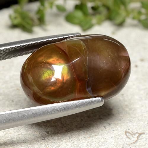 Ágata de fuego Multicolor natural de 7.57 ct, Elegante, Opaco
