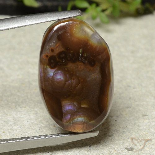 7.65ct Natural Multicolor Ágata de fuego, Ovalada, Opaco