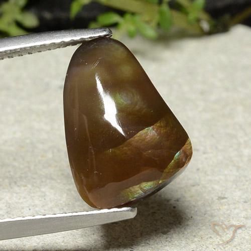 8.38ct Natural Multicolor Ágata de fuego, Elegante, Opaco