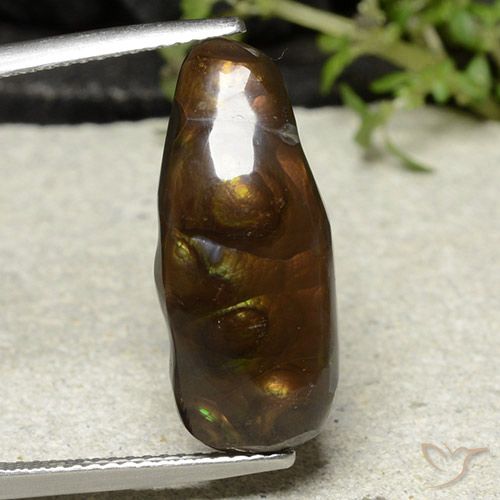 8.81ct Natural Multicolor Ágata de fuego, Elegante, Opaco