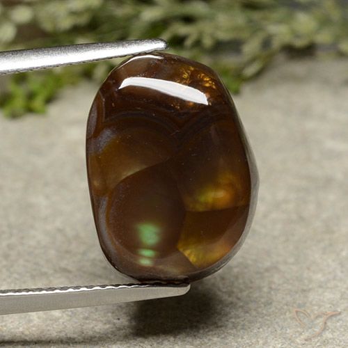 7.95ct Natural Multicolor Ágata de fuego, Elegante, Opaco