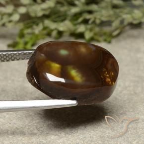Ágata de fuego Multicolor natural de 7.95 ct, Elegante, Opaco