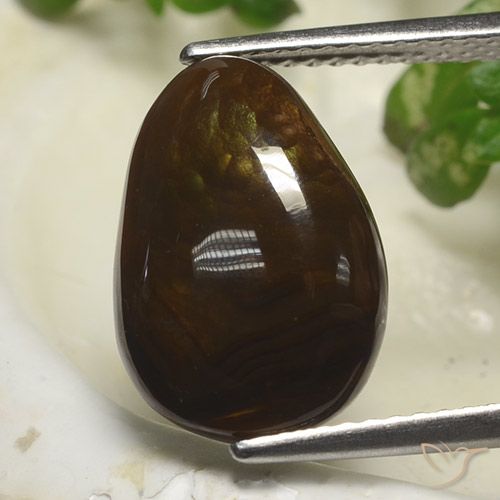5.43ct Natural Multicolor Ágata de fuego, En forma de pera, Opaco