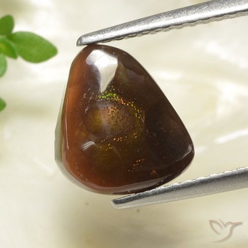 2.56ct Natural Multicolor Ágata de fuego, Elegante, Opaco