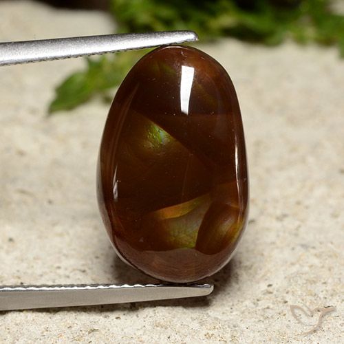 6.69ct Natural Multicolor Ágata de fuego, Elegante, Opaco