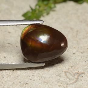Ágata de fuego Multicolor natural de 4.86 ct, Elegante, Opaco