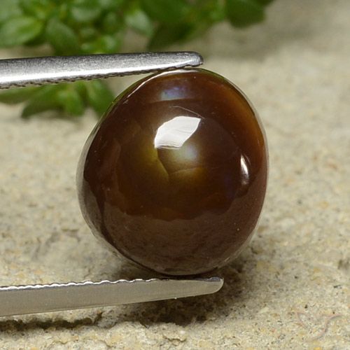 4.76ct Natural Multicolor Ágata de fuego, Elegante, Opaco