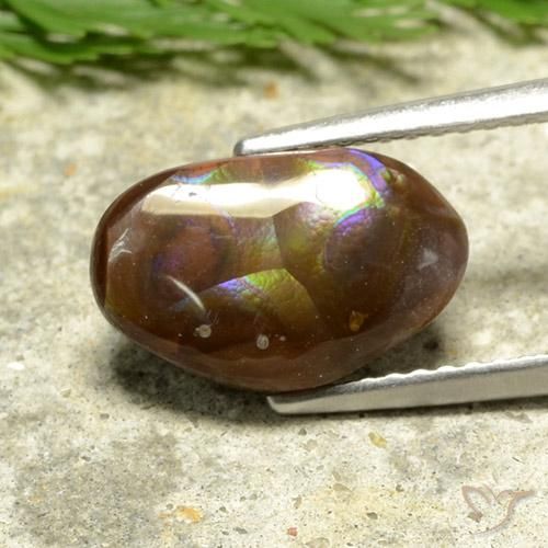 Ágata de fuego Multicolor natural de 2.52 ct, Elegante, Opaco