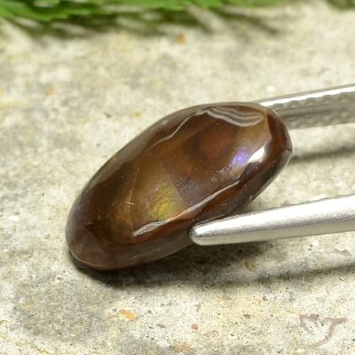 Ágata de fuego Multicolor natural de 2.52 ct, Elegante, Opaco