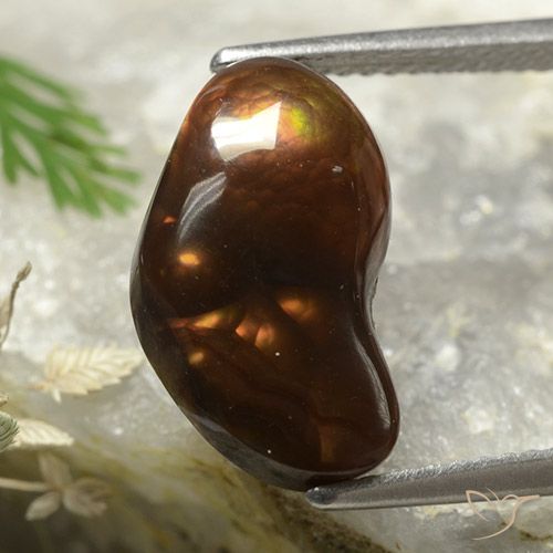 4.58ct Natural Multicolor Ágata de fuego, Elegante, Opaco