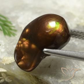 Ágata de fuego Multicolor natural de 4.58 ct, Elegante, Opaco