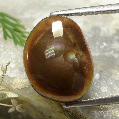 5.37ct Natural Multicolor Ágata de fuego, Elegante, Opaco