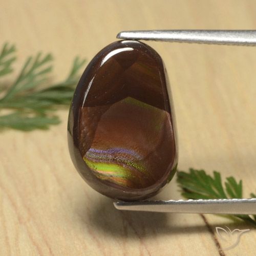 5.12ct Natural Multicolor Ágata de fuego, Elegante, Opaco