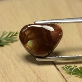 Ágata de fuego Multicolor natural de 3.94 ct, Trillón, Opaco