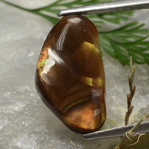 2.77ct Natural Multicolor Ágata de fuego, Elegante, Opaco