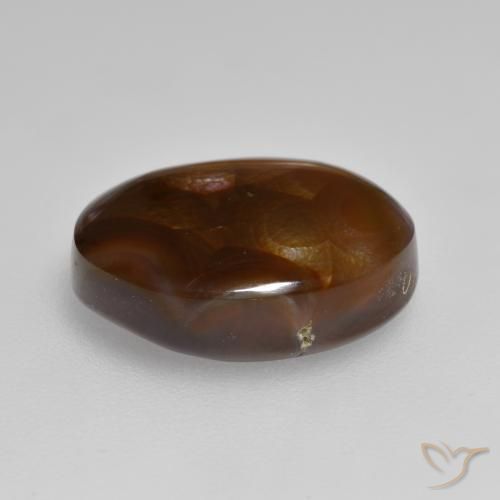 Ágata de fuego Multicolor natural de 6.40 ct, Ovalada, Opaco