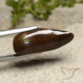 Ágata de fuego Multicolor natural de 5.21 ct, Elegante, Opaco