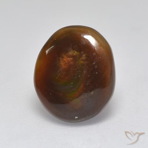 2.83ct Natural Multicolor Ágata de fuego, Ovalada, Translúcido