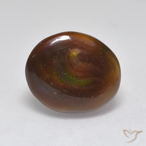 Ágata de fuego Multicolor natural de 2.83 ct, Ovalada, Translúcido
