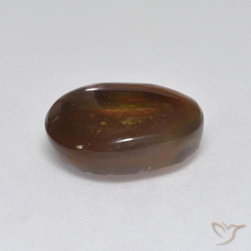 Ágata de fuego Multicolor natural de 2.83 ct, Ovalada, Translúcido