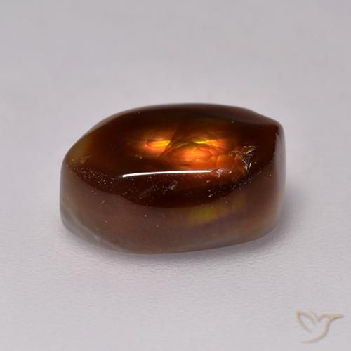 Ágata de fuego Multicolor natural de 4.10 ct, Elegante, Translúcido