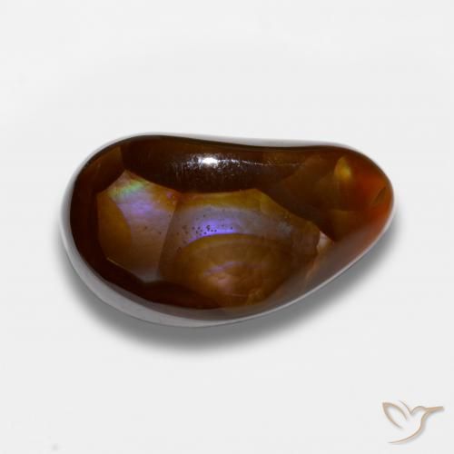 9.11ct Natural Multicolor Ágata de fuego, Elegante, Opaco