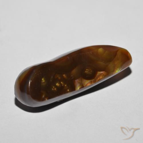 Ágata de fuego Multicolor natural de 8.55 ct, Elegante, Opaco