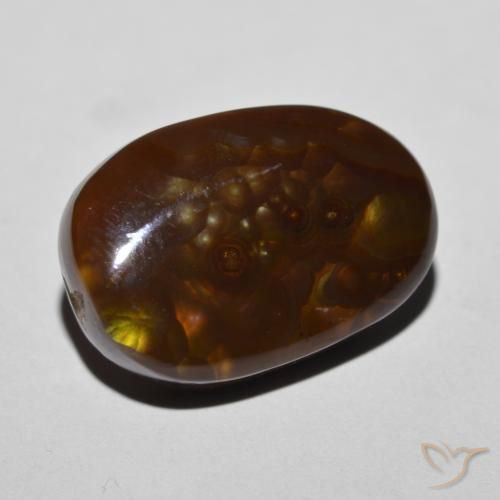 Ágata de fuego Multicolor natural de 12.27 ct, Elegante, Opaco