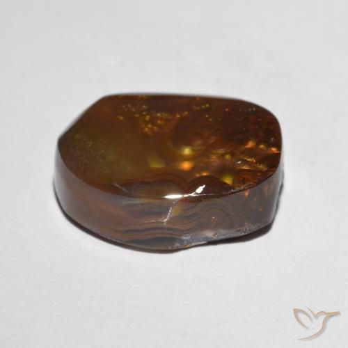 Ágata de fuego Multicolor natural de 7.96 ct, Elegante, Opaco