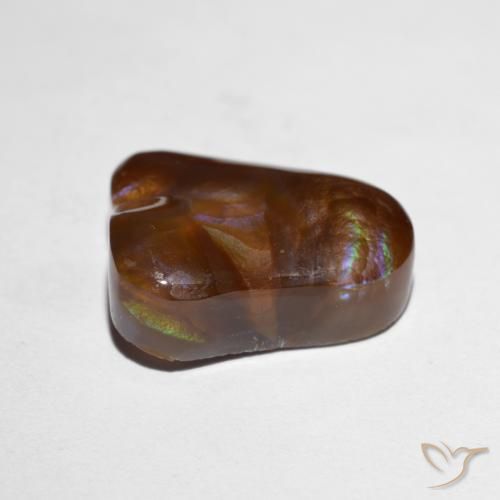 Ágata de fuego Multicolor natural de 8.19 ct, Elegante, Opaco
