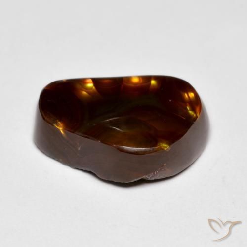Ágata de fuego Multicolor natural de 7.05 ct, Elegante, Opaco