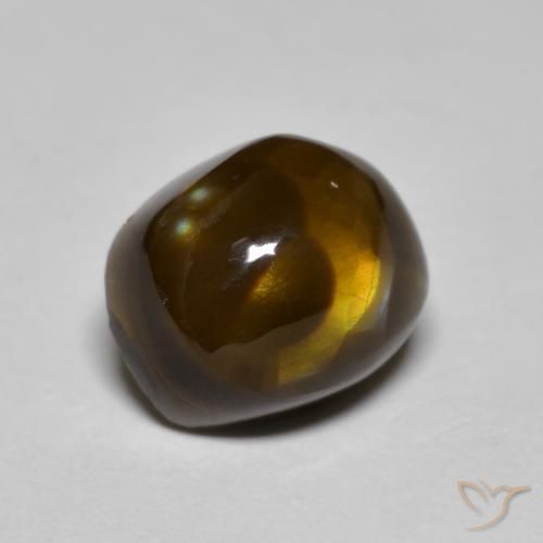 4.61ct Natural Multicolor Ágata de fuego, Elegante, Opaco