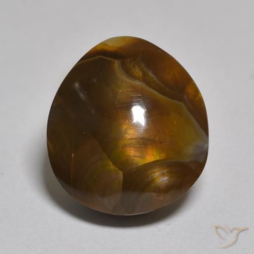 Ágata de fuego Multicolor natural de 7.09 ct, Elegante, Opaco