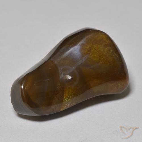 Ágata de fuego Multicolor natural de 9.77 ct, Elegante, Translúcido