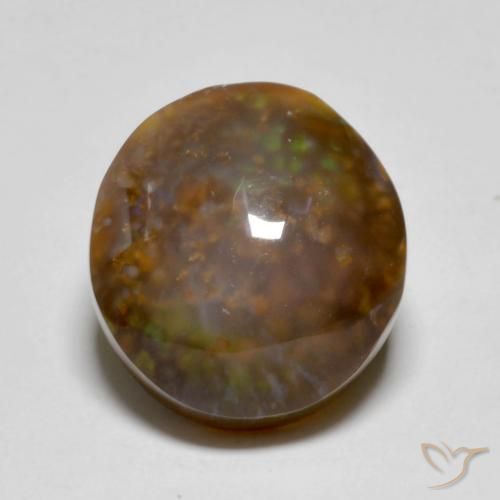 Ágata de fuego Multicolor natural de 11.47 ct, Ovalada, Translúcido