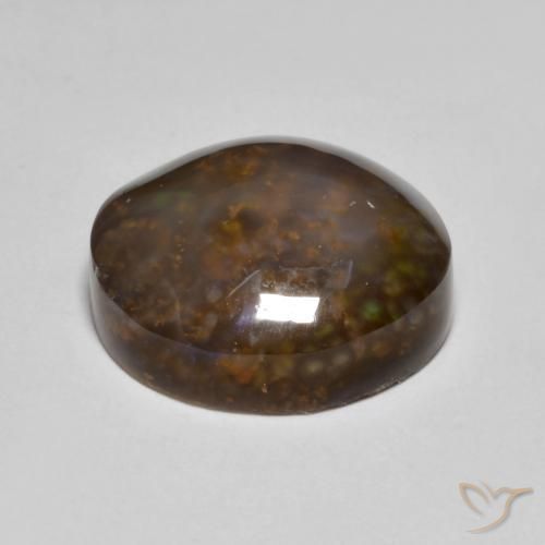 Ágata de fuego Multicolor natural de 11.47 ct, Ovalada, Translúcido
